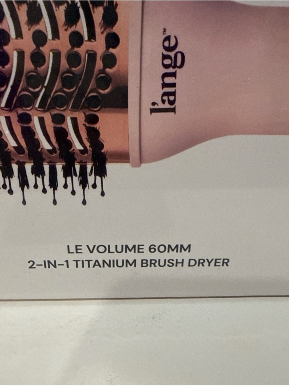 Lange 2-in-1 Titanium Brush Dryer in light pink and rose gold